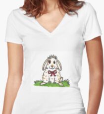 Chubby Bunny 'Molly' Women's Fitted V-Neck T-Shirt