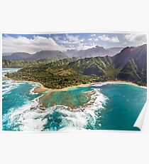Tunnels Beach Kauai Poster