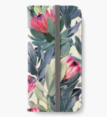 Painted Protea Pattern iPhone Wallet/Case/Skin