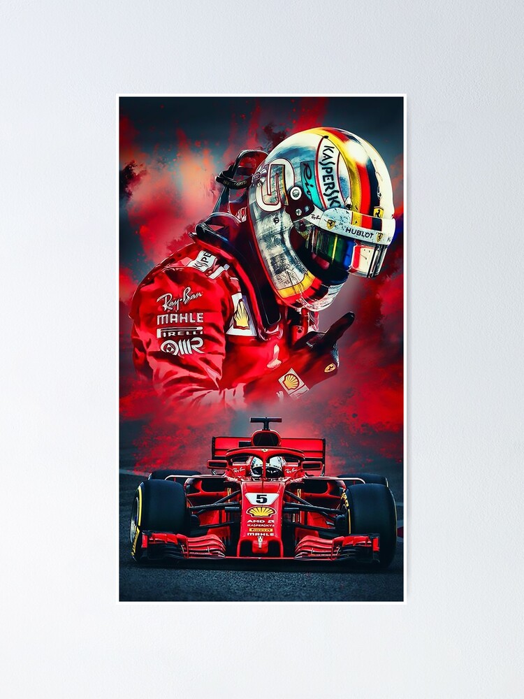 Alternate view of Sebastian Vettel Poster