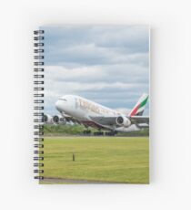 Emirates Airbus A380 Takeoff Spiral Notebook
