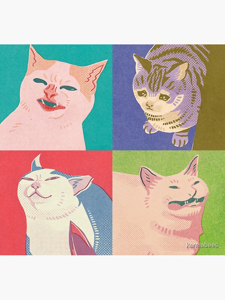 Four Meme Cats of the Apocalypse by karmabees