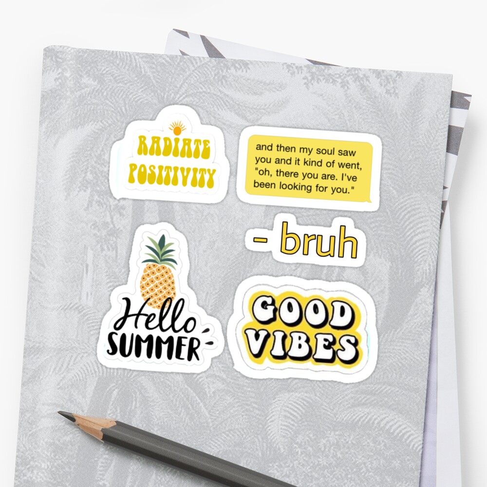 Yellow Aesthetic Sticker Pack Sticker By Swaygirls Redbubble