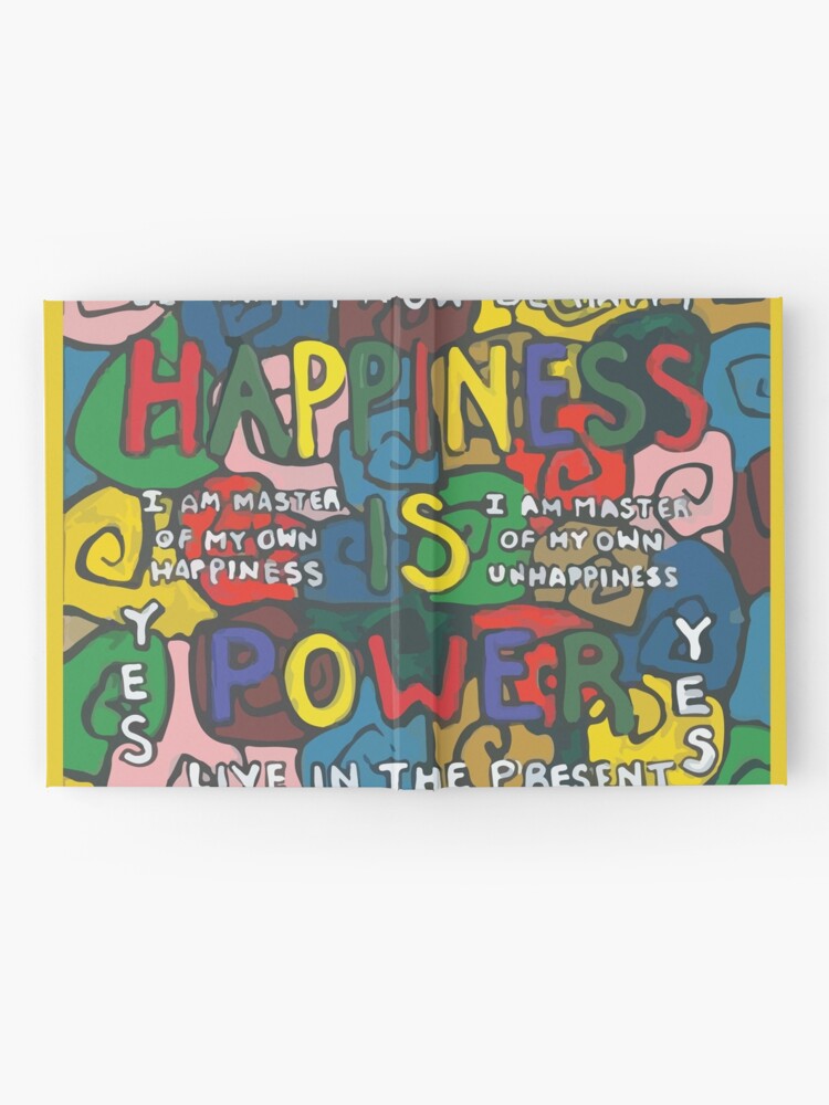 Alternate view of Happiness is Power - Be Happy Now - Live in the Present - Yes Hardcover Journal