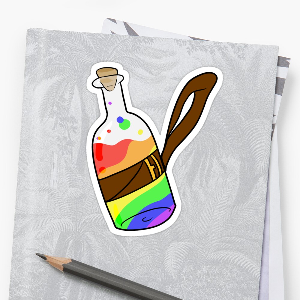 Pride Potion Gay Stickers By Ambiguousnothin Redbubble