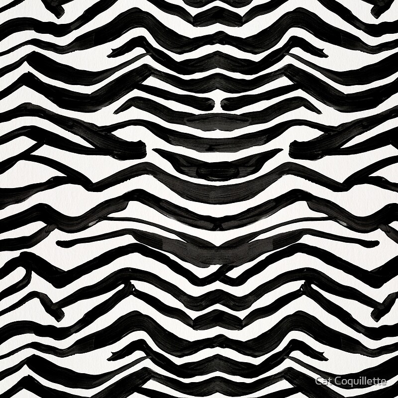 "Zebra Print Black Ink" by Cat Coquillette Redbubble