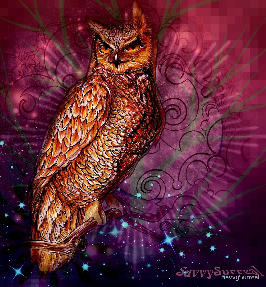 Owl Of Minerva By Savvysurreal Redbubble