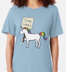 Stay Weird, Unicorn Slim Fit T-Shirt