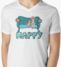 Happy Men's V-Neck T-Shirt