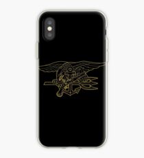 Navy SEALs Gold Umriss iPhone-Hülle & Cover