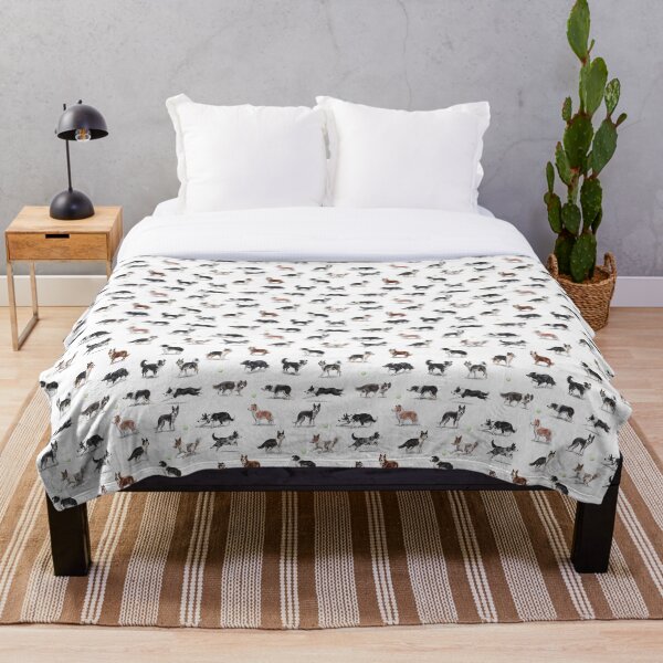 Border Collies Throw Blanket
