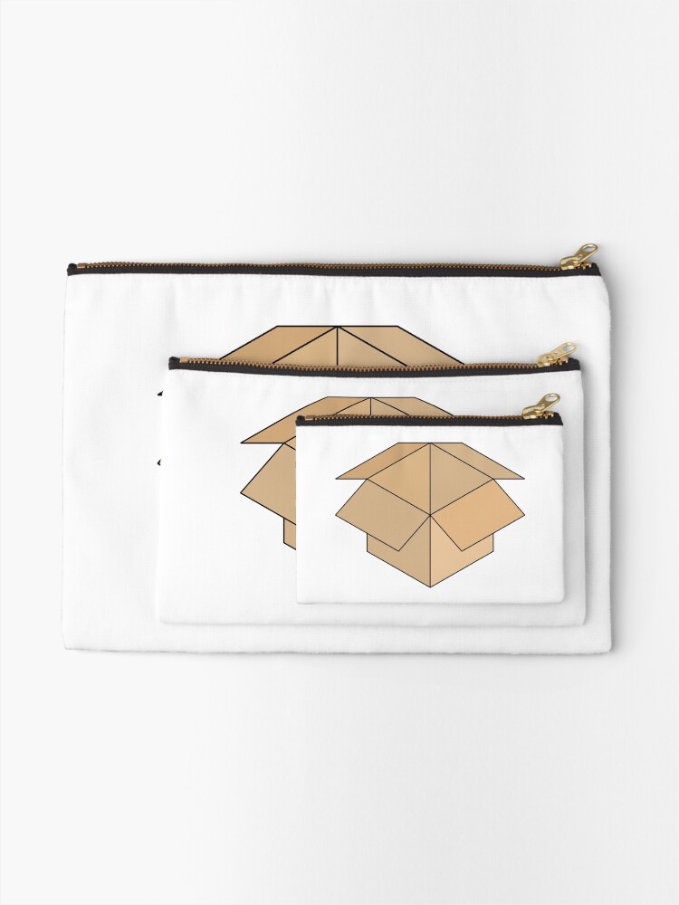 Alternate view of Open Box Line Drawing Zipper Pouch
