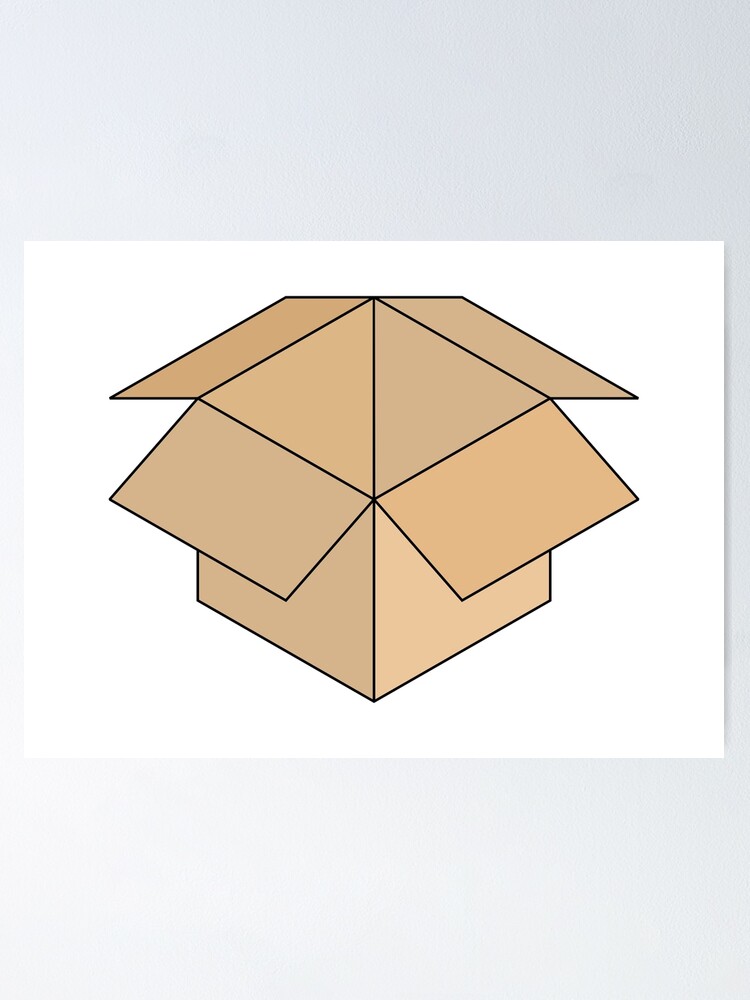 Alternate view of Open Box Line Drawing Poster