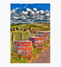 Barrels on side of the road Photographic Print