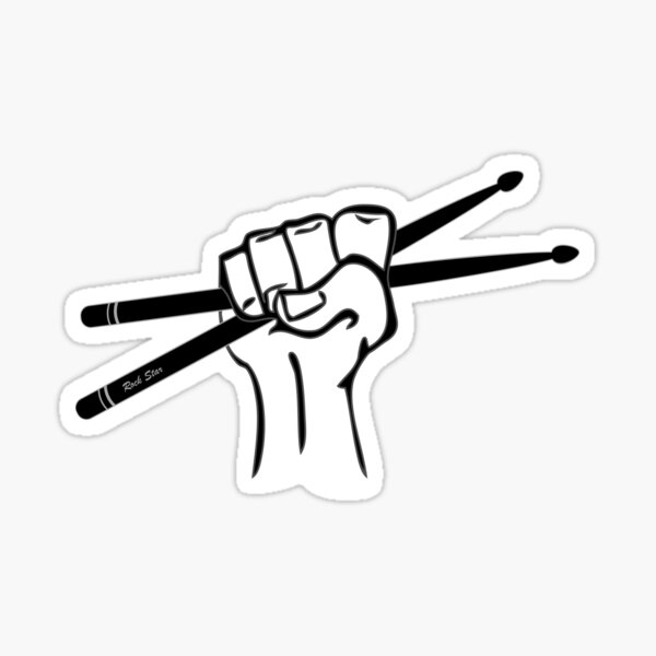 Drumsticks In Hand Sticker