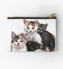 Three Happy Kittens Zipper Pouch