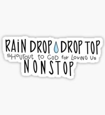 rain drop drop top sticker Sticker