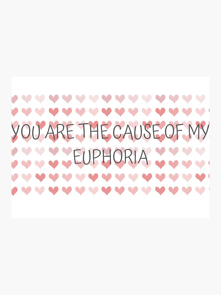 "Euphoria BTS Lyrics" Sticker by reblessed Redbubble