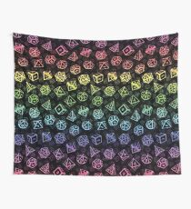D20 Dice Set Pattern (Rainbow) Tapestry
