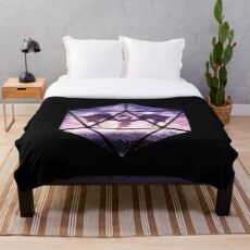 Lila Himmelsdrache D20 Fleecedecke