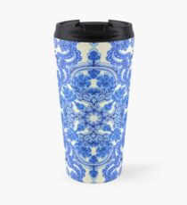 Kobaltblau und China White Folk Art Pattern Thermobecher