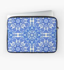 Kobaltblau und China White Folk Art Pattern Laptoptasche