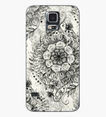 Funda/vinilo para Samsung Galaxy Messy Boho Floral en carbón y crema