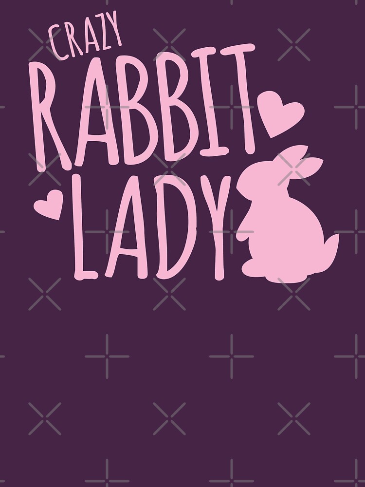 "Crazy Rabbit (bunny) lady in pink" Tshirt by jazzydevil Redbubble