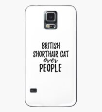 Funda/vinilo para Samsung Galaxy British Shorthair Cat Over People