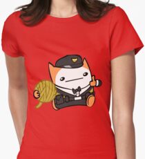 Battle Block Theater Cat Women's Fitted T-Shirt