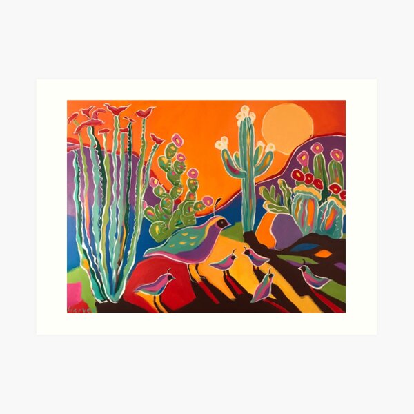Ocotillo Sunset Art Print