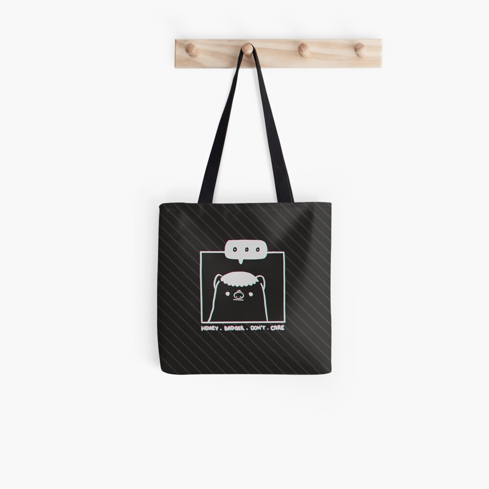 Honey Badger Don't Care - Monochrome 3D Tote Bag
