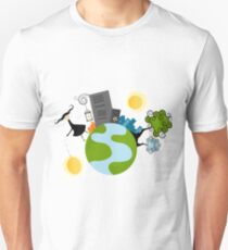 Urban Girl Vector Illustration Unisex T-Shirt