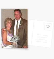Bride, groom and bouquet Postcards