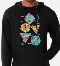 Neunziger Jahre Dinosaurier Muster Leichter Hoodie