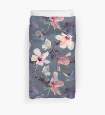 Funda nórdica Mariposas y flores de hibisco - un patrón pintado