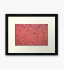 Simplistic Elephant Painting Framed Print