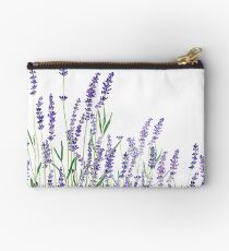 purple lavender horizontal watercolor Zipper Pouch