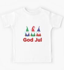 Gott Jul Tomte Nisse Gnomes Skandinavische Frohe Weihnachten Kinder T-Shirt