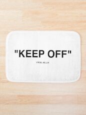 Off White Ikea Keep Off Teppich schwarz / weiß Virgil Abloh - Weihnachten St. Valentinstag Neujahr Tshirt Geschenkidee für Jungen Mädchen Frauen Männer Badematte