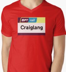Craiglang Station Sign Men's V-Neck T-Shirt