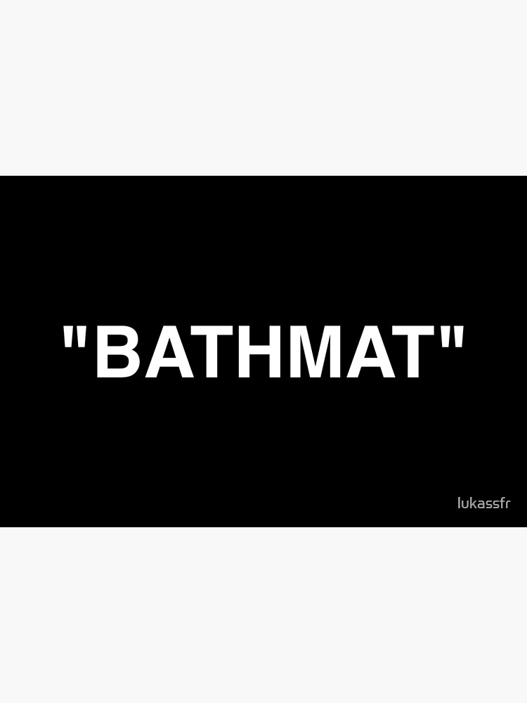 Bathmat Quotation Marks White by lukassfr
