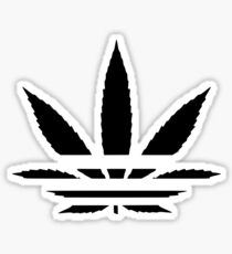 Adidas Marijuana Leaf Sticker