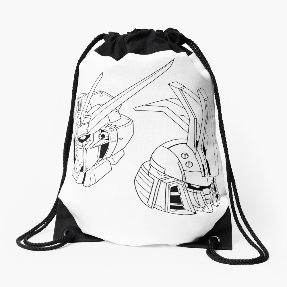 Tallgeese and Strike Freedom Drawstring Bag