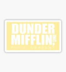 dunder mifflin pastel yellow logo Sticker
