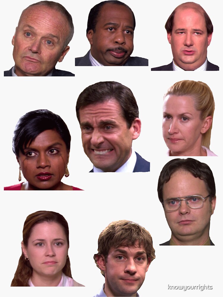 "The Office (some) characters pack" Sticker by knowyourrights Redbubble