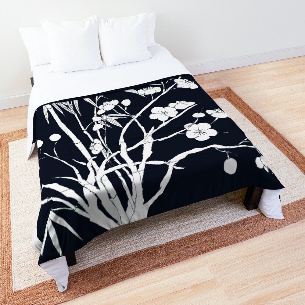 bamboo and plum flower Comforter