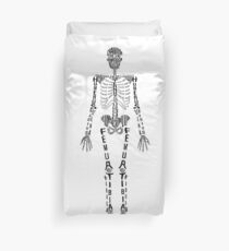 Typographical Skeleton Duvet Cover