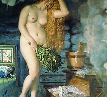 #Russian #Venus, Boris Kustodiev, Famous #Nude Painting (Nu) #RussianVenus by znamenski