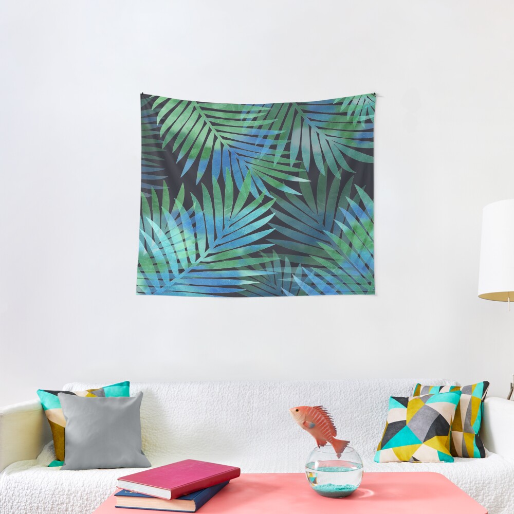 Tropical Memories in Relaxing Palms Tapestry